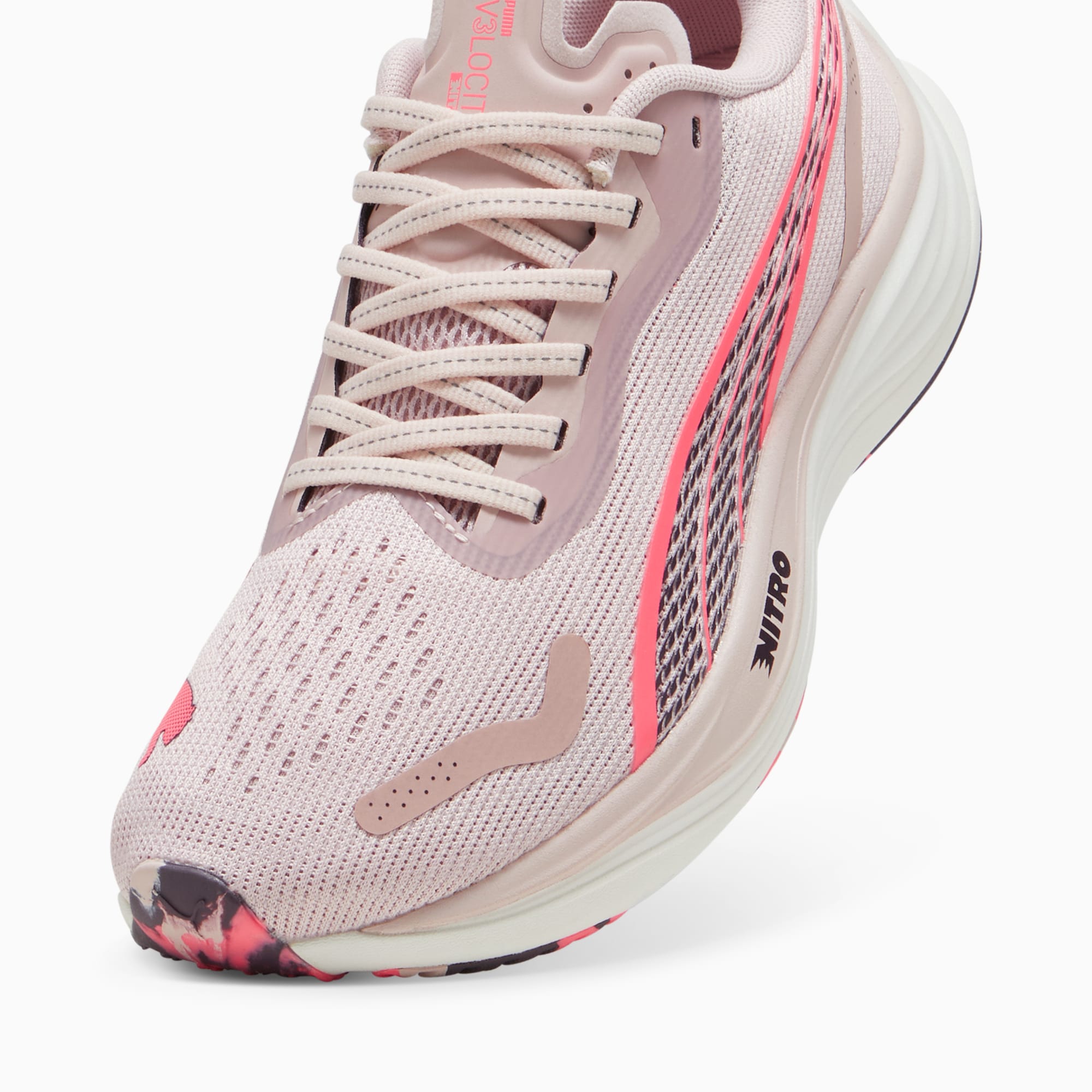 PUMA Velocity NITRO™ 3 hardloopschoenen voor Dames, Mauve Mist-Sunset Glow